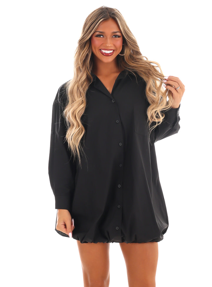 Don't Give Up Oversized Shirt Dress