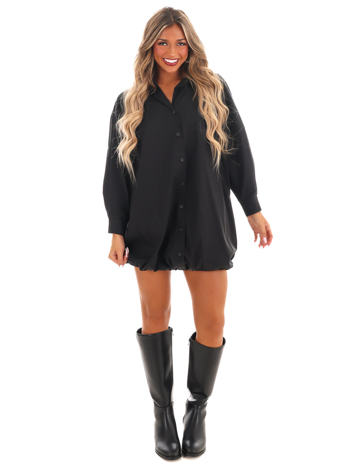 Don't Give Up Oversized Shirt Dress