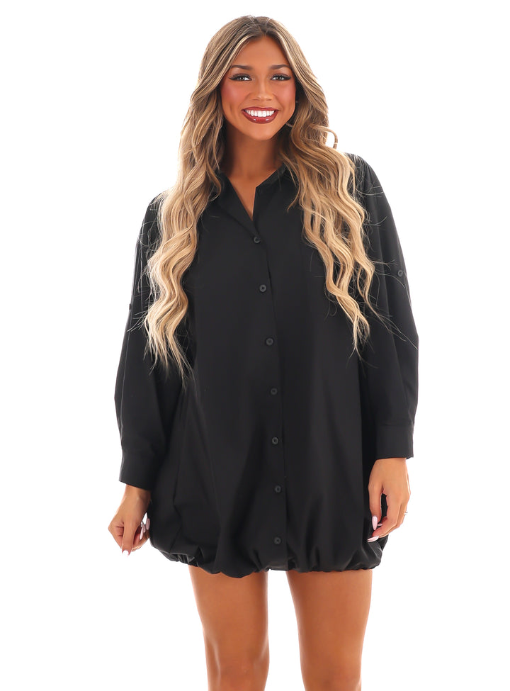 Don't Give Up Oversized Shirt Dress