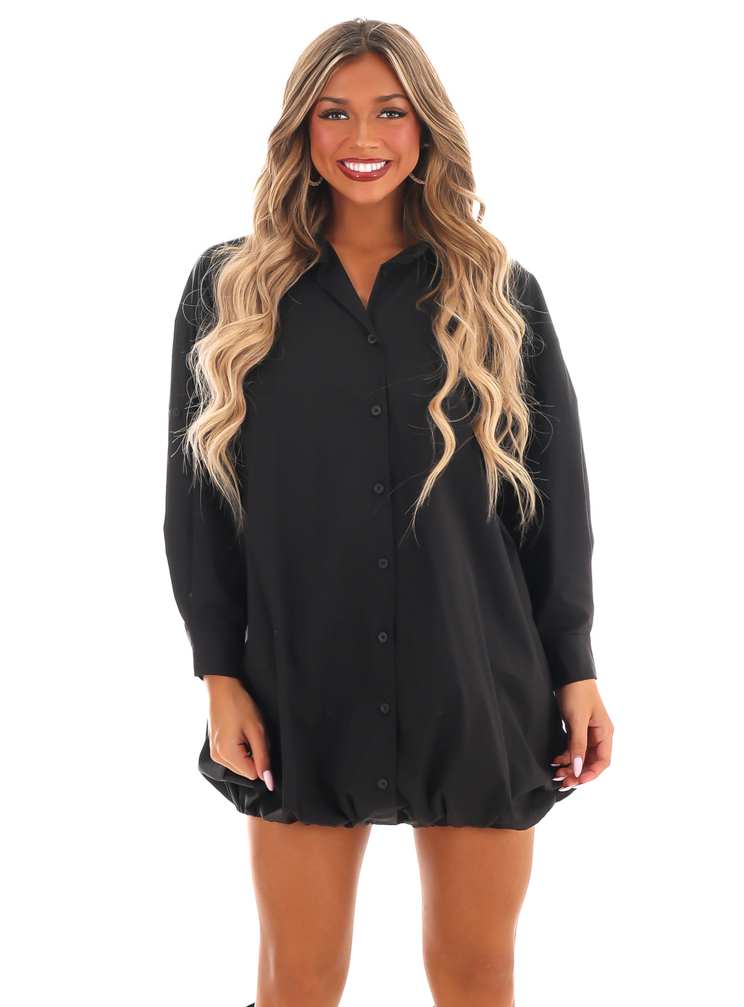 Don't Give Up Oversized Shirt Dress