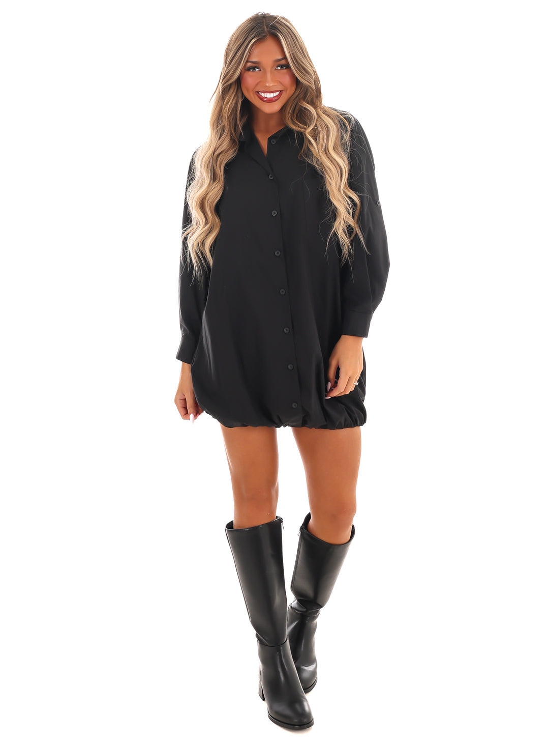 Don't Give Up Oversized Shirt Dress