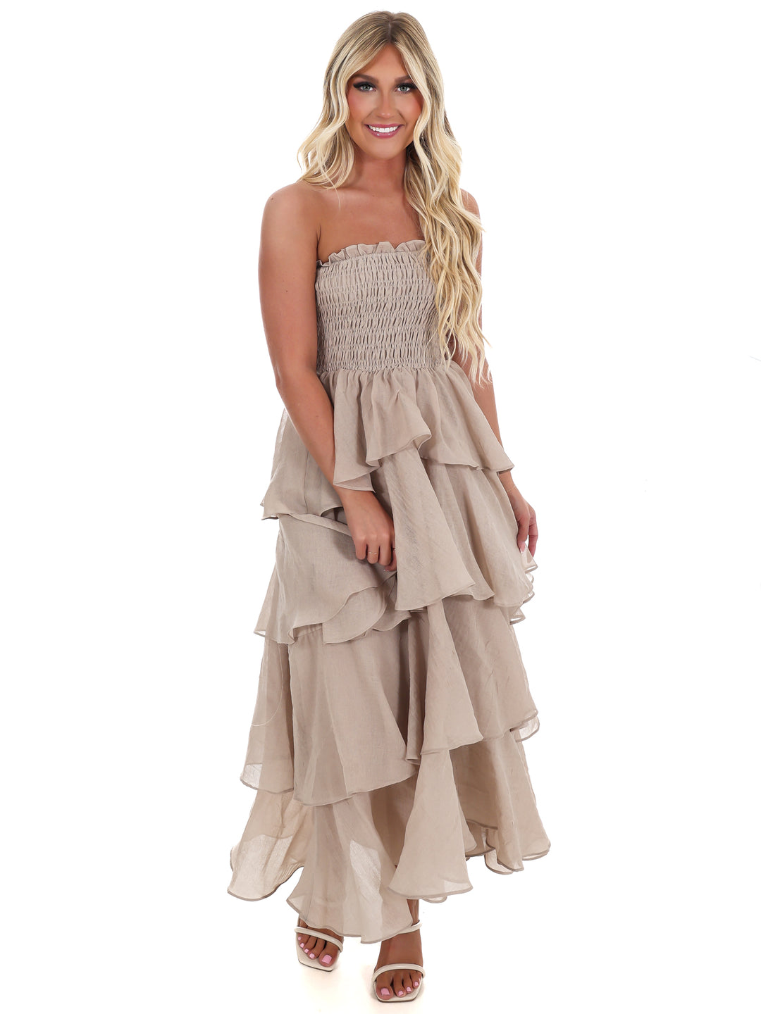Golden Hour Glow Tiered Maxi Dress