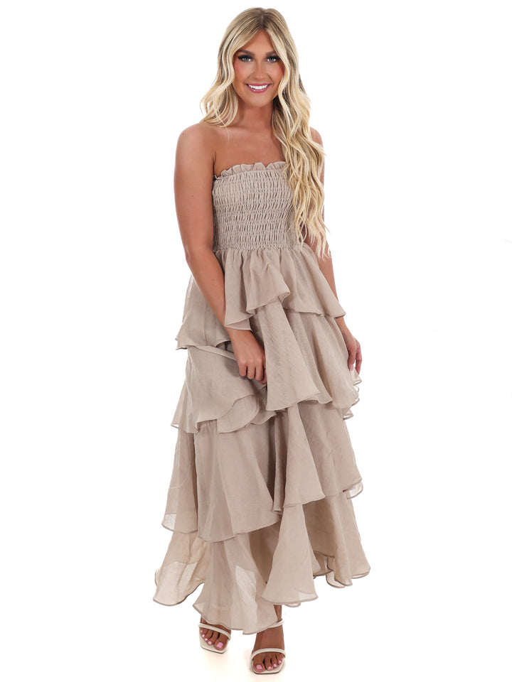 Golden Hour Glow Tiered Maxi Dress
