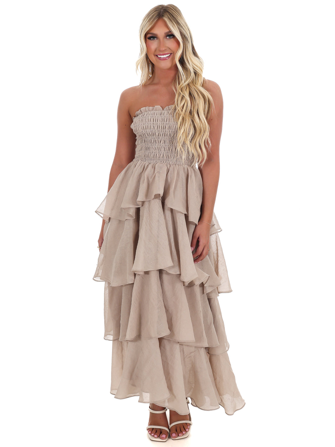 Golden Hour Glow Tiered Maxi Dress
