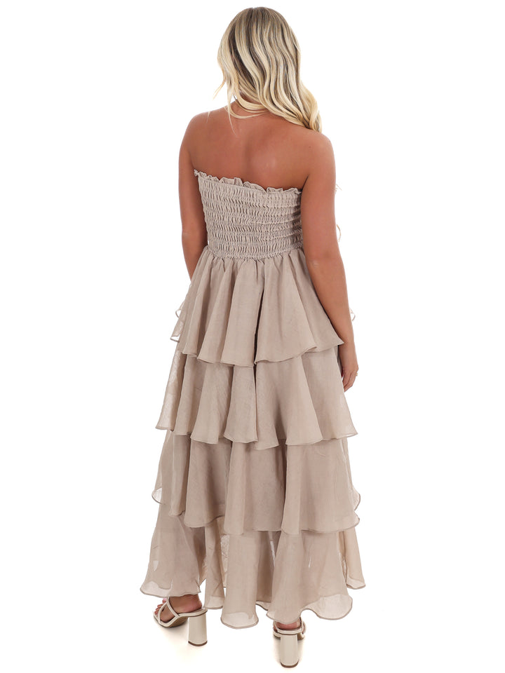 Golden Hour Glow Tiered Maxi Dress