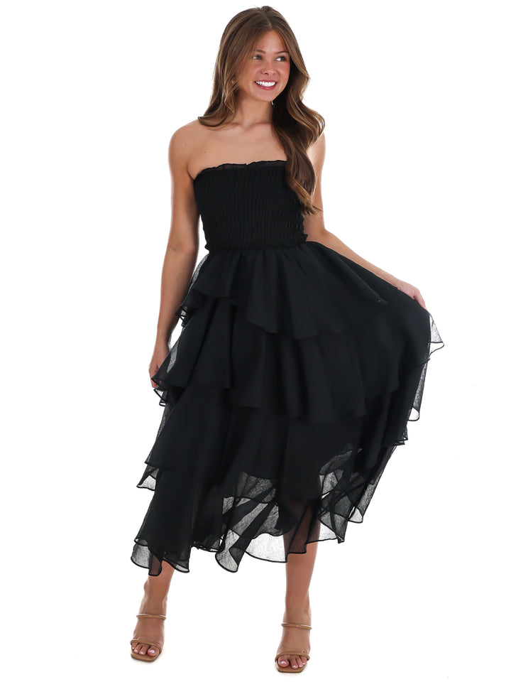 Golden Hour Glow Tiered Maxi Dress