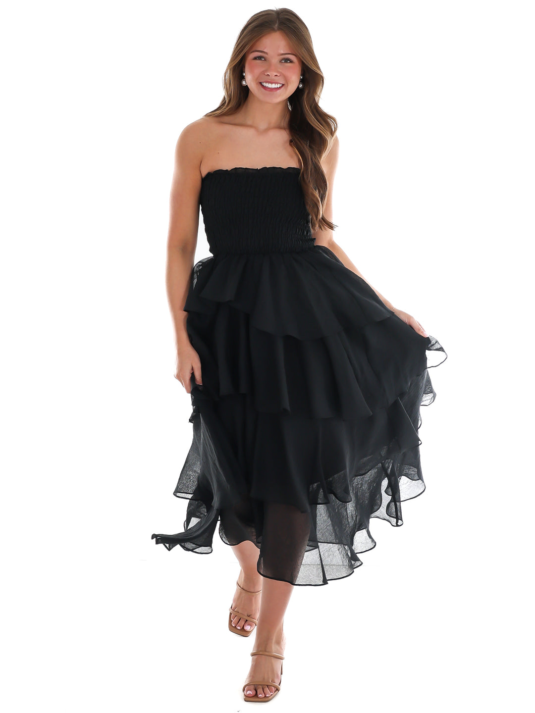 Golden Hour Glow Tiered Maxi Dress