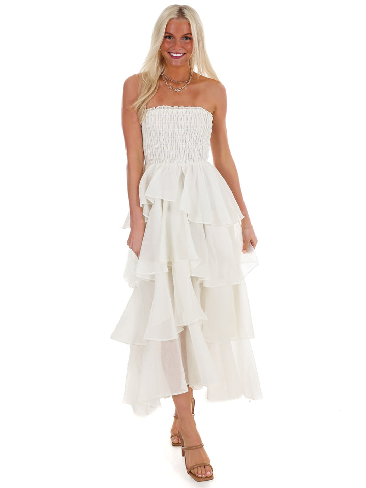 Golden Hour Glow Tiered Maxi Dress
