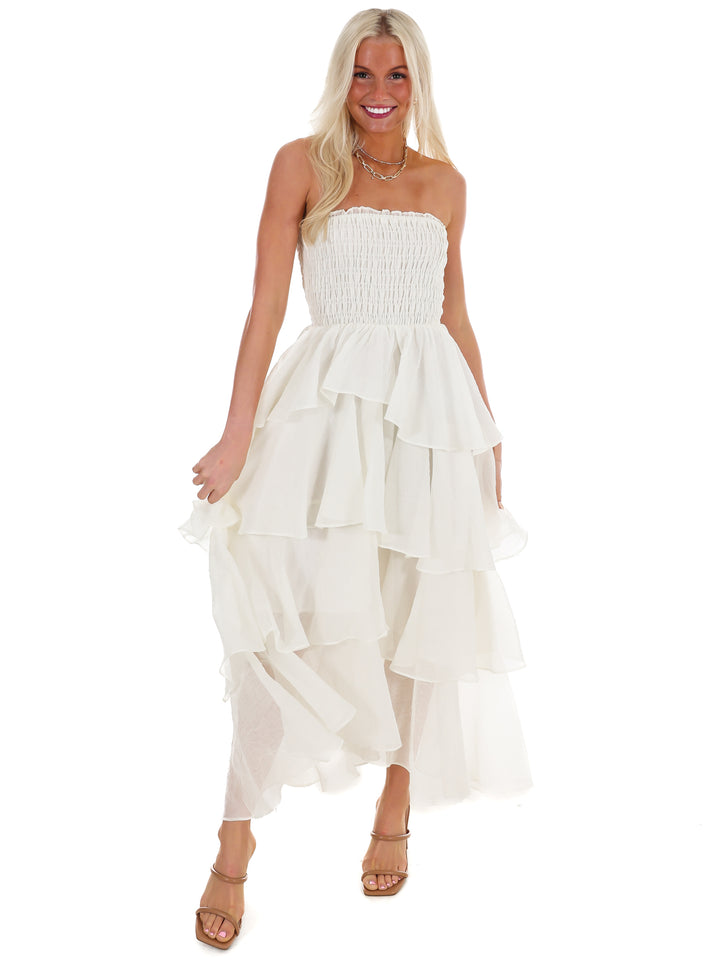 Golden Hour Glow Tiered Maxi Dress
