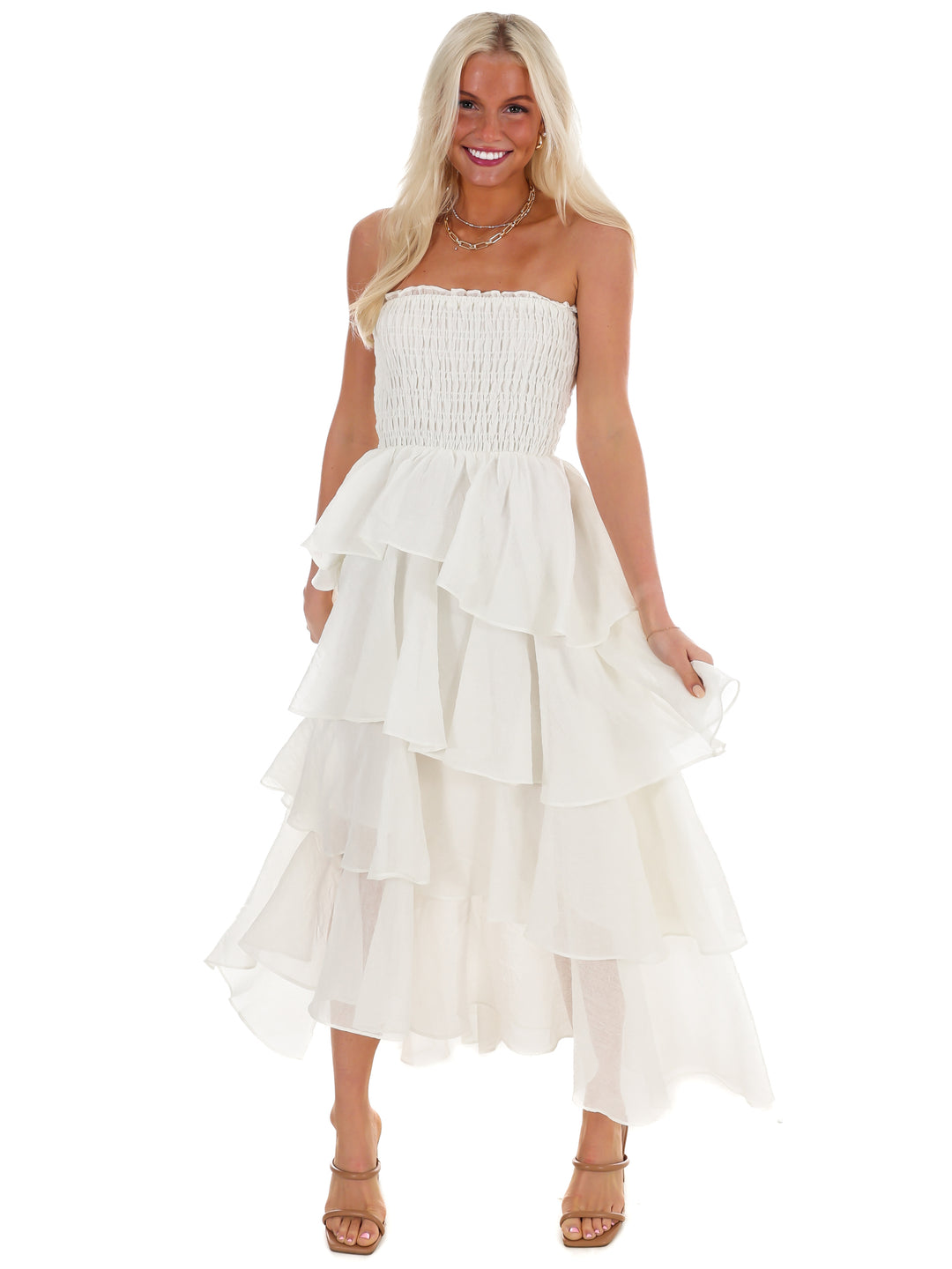 Golden Hour Glow Tiered Maxi Dress