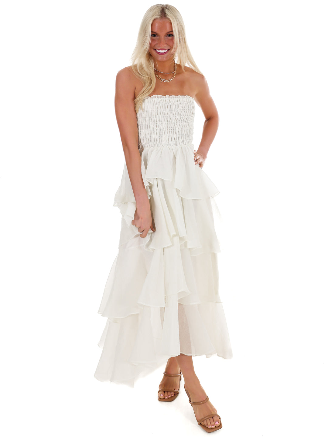 Golden Hour Glow Tiered Maxi Dress