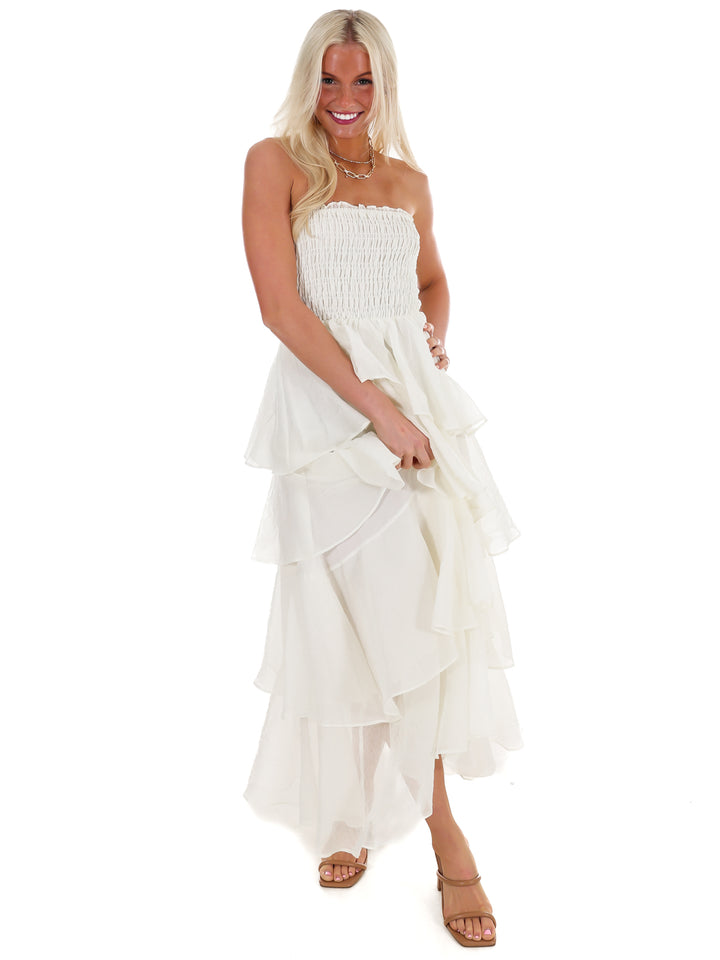 Golden Hour Glow Tiered Maxi Dress