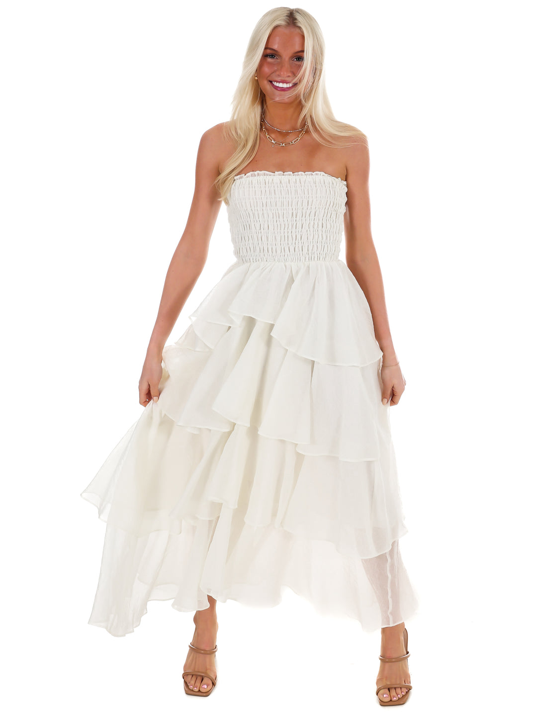 Golden Hour Glow Tiered Maxi Dress