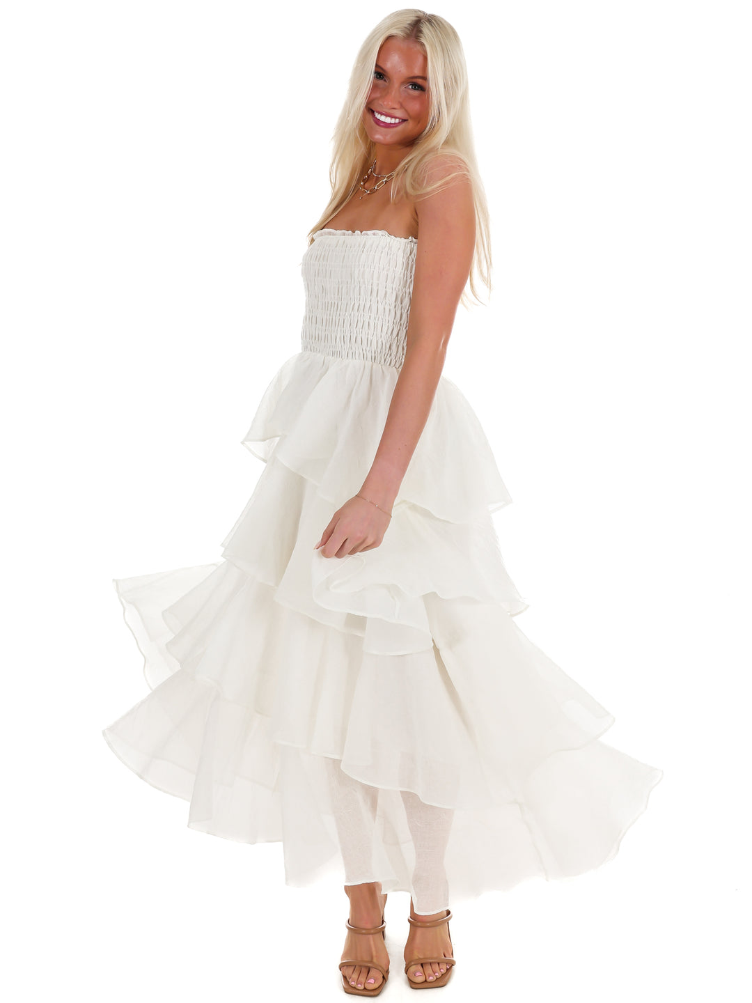 Golden Hour Glow Tiered Maxi Dress