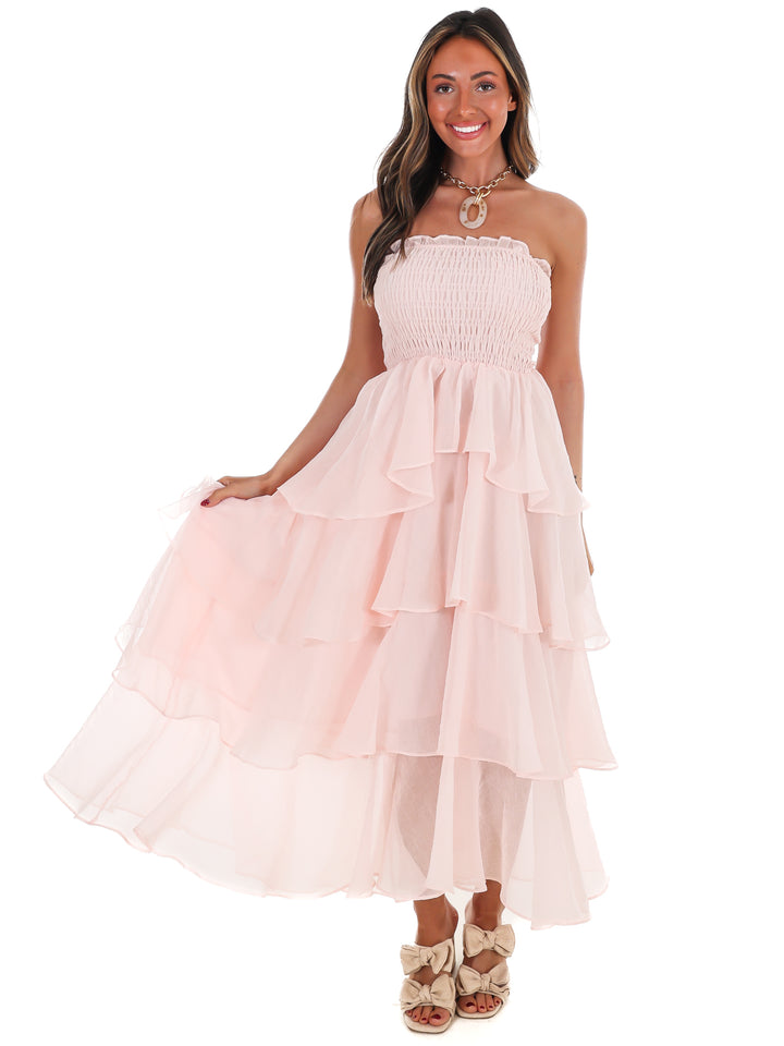 Golden Hour Glow Tiered Maxi Dress