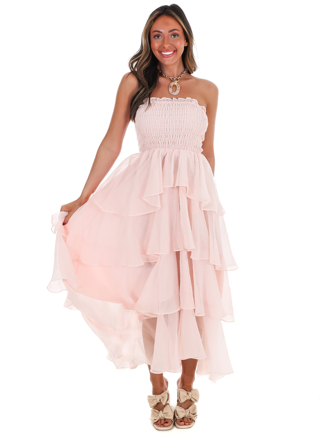 Golden Hour Glow Tiered Maxi Dress