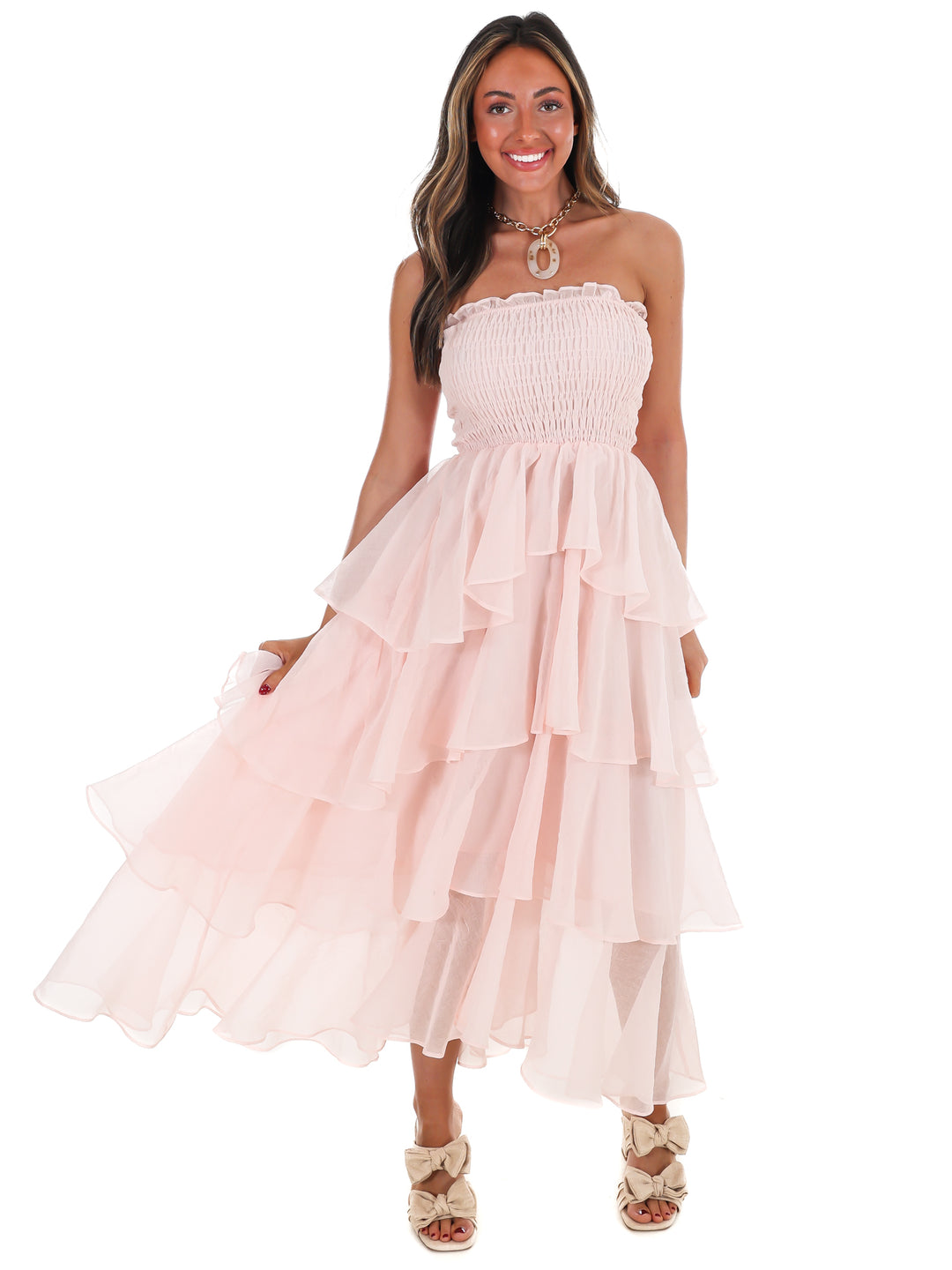 Golden Hour Glow Tiered Maxi Dress