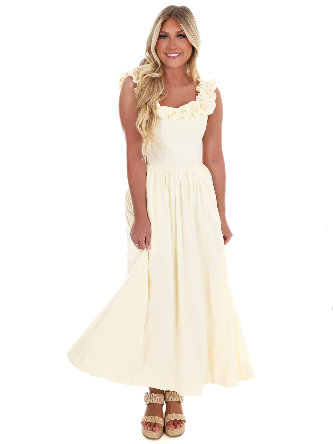 Every Occasion Ruffle Midi Dress Josie's Boutique Every Occasion Ruffle Midi Dress Josie's Boutique