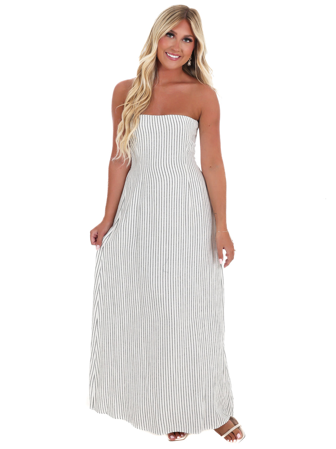 No Rush Stripe Maxi Dress