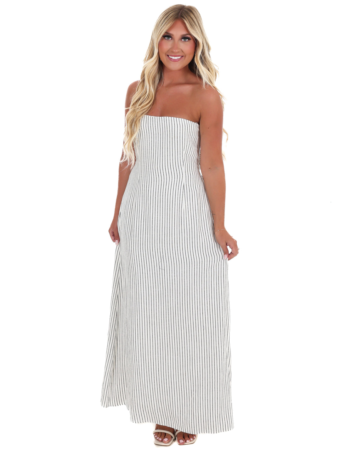 No Rush Stripe Maxi Dress