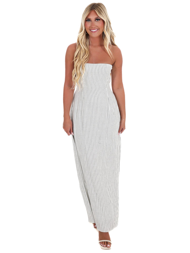 No Rush Stripe Maxi Dress