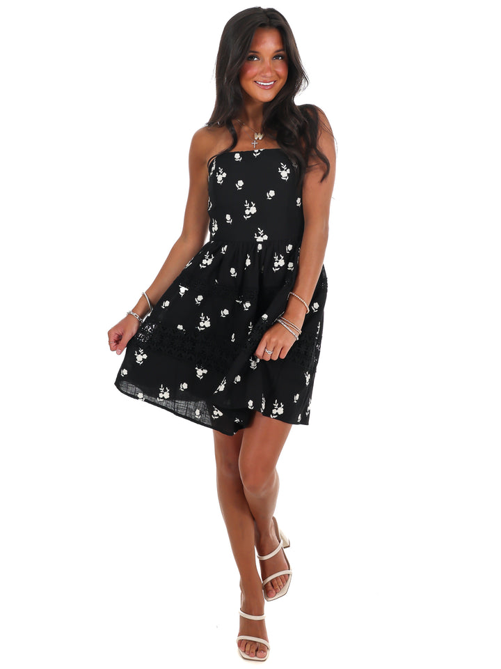Lovelace Embroidered Mini Dress