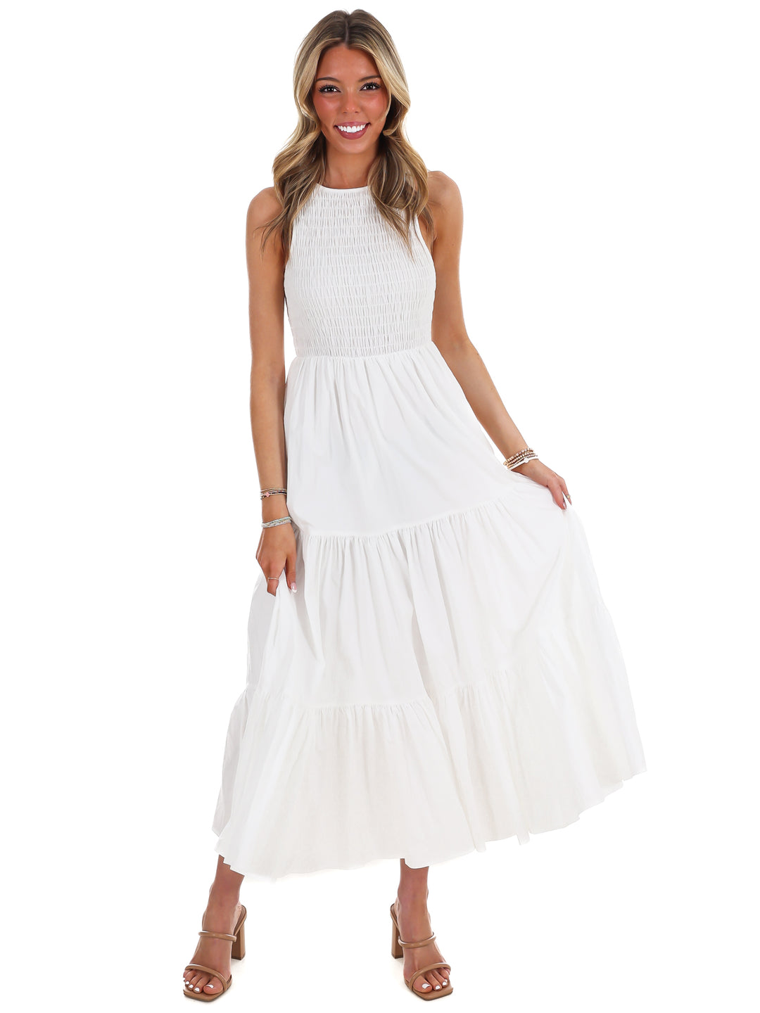 Basic Beauty Tiered Midi Dress
