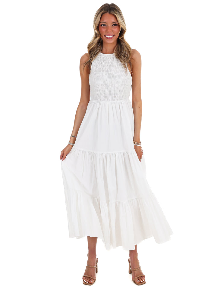Basic Beauty Tiered Midi Dress