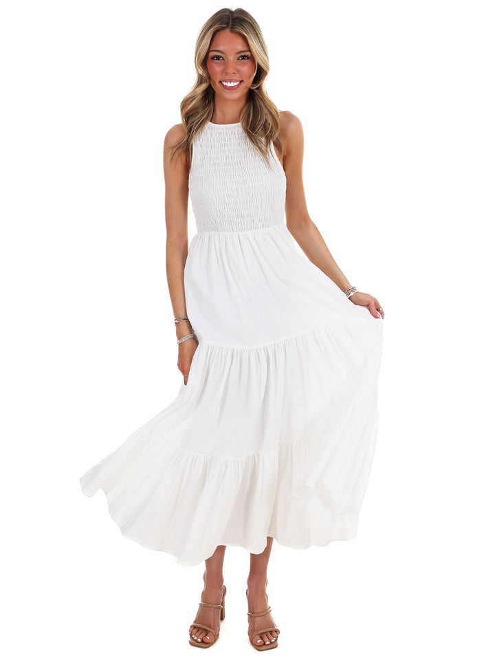 Basic Beauty Tiered Midi Dress