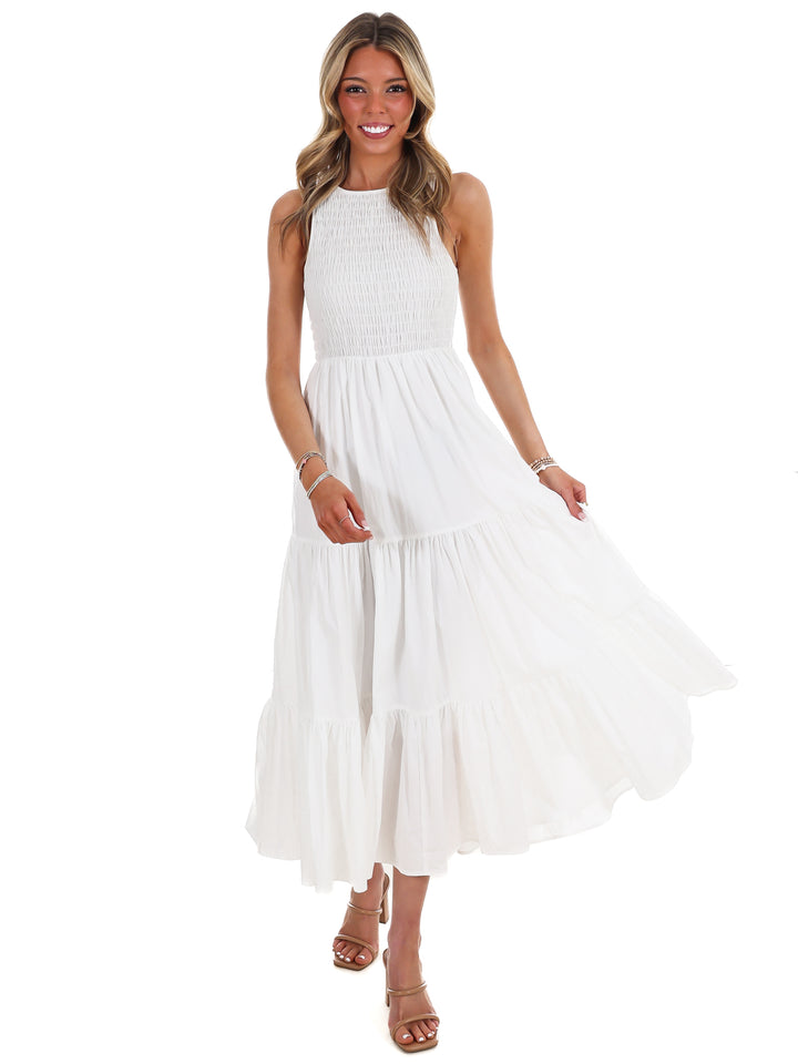 Basic Beauty Tiered Midi Dress