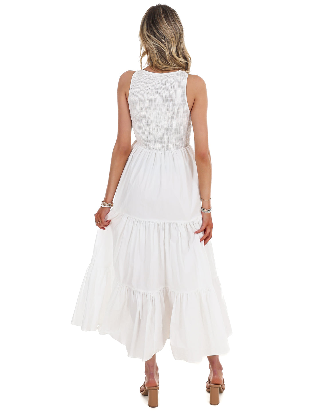 Basic Beauty Tiered Midi Dress