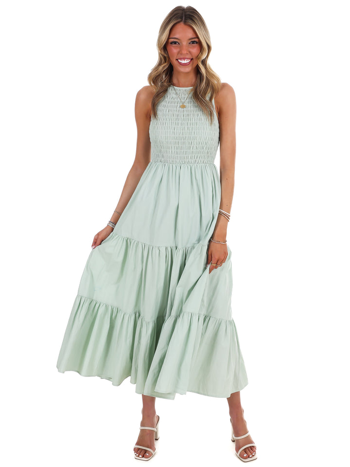 Basic Beauty Tiered Midi Dress