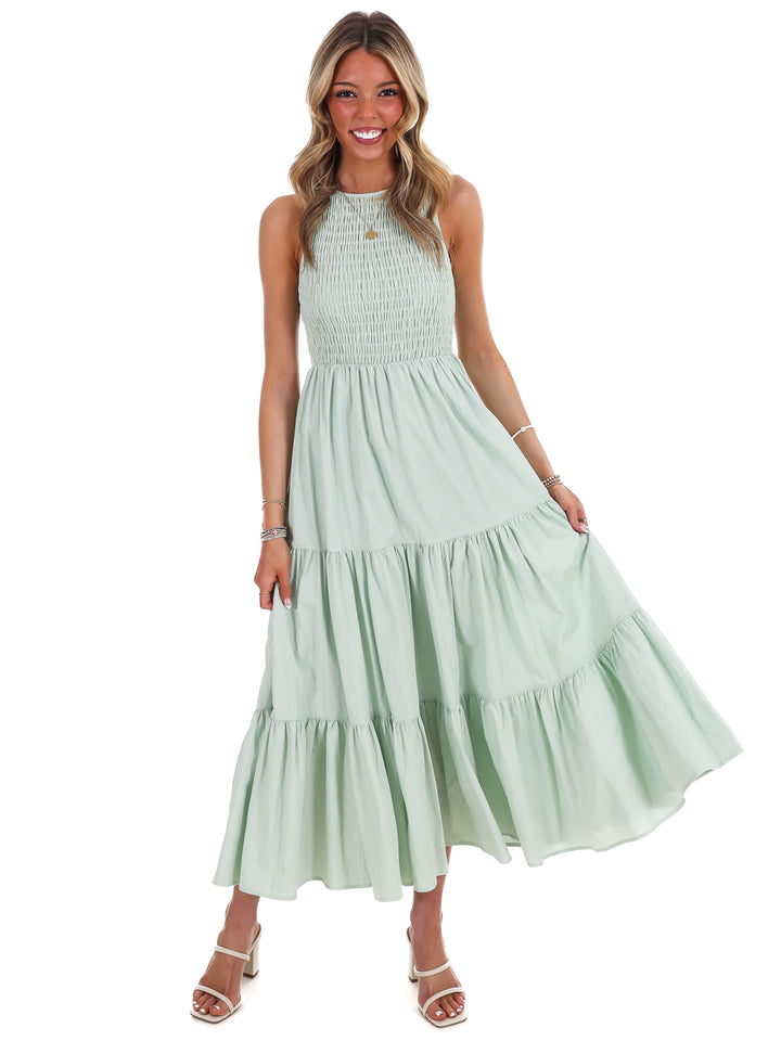 Basic Beauty Tiered Midi Dress