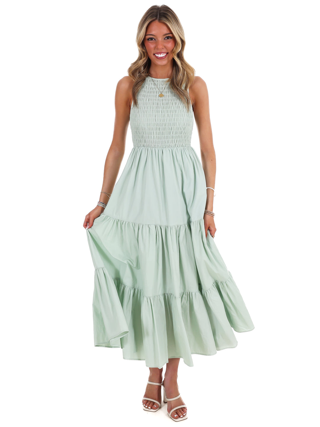Basic Beauty Tiered Midi Dress