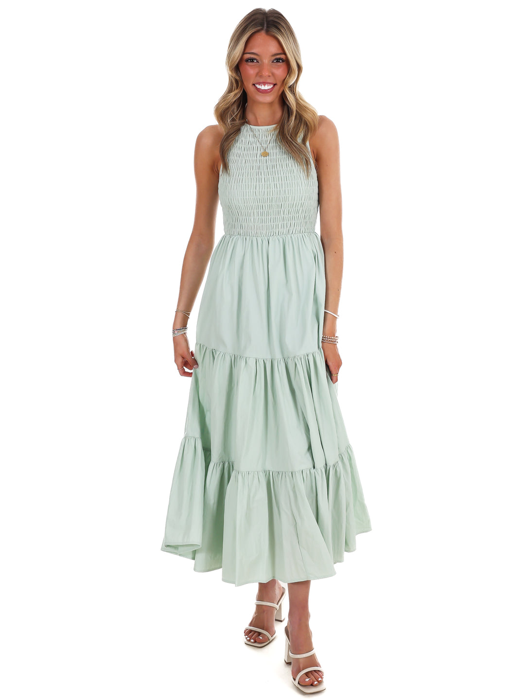 Basic Beauty Tiered Midi Dress