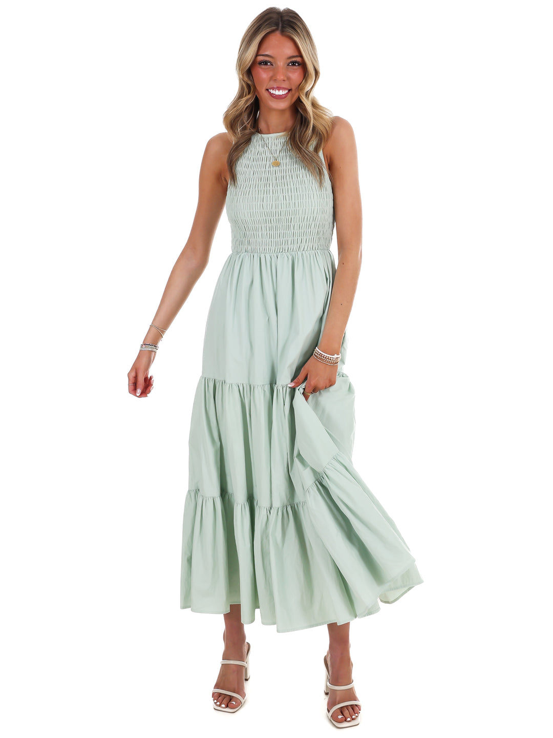 Basic Beauty Tiered Midi Dress