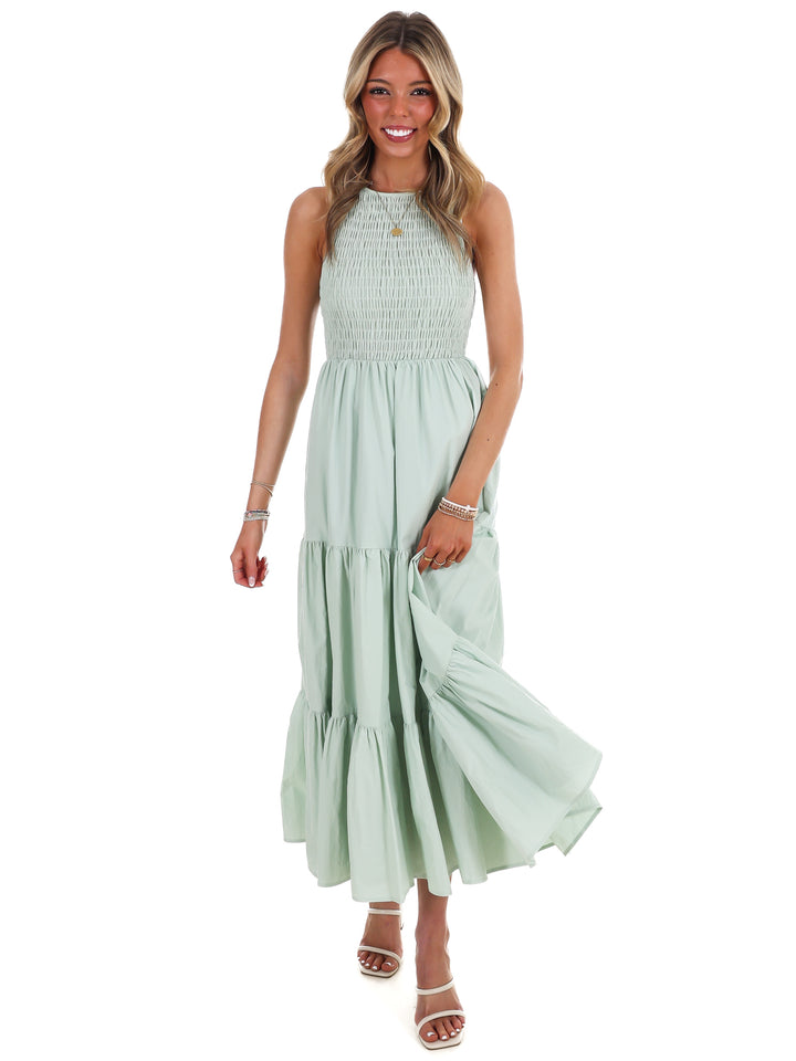 Basic Beauty Tiered Midi Dress