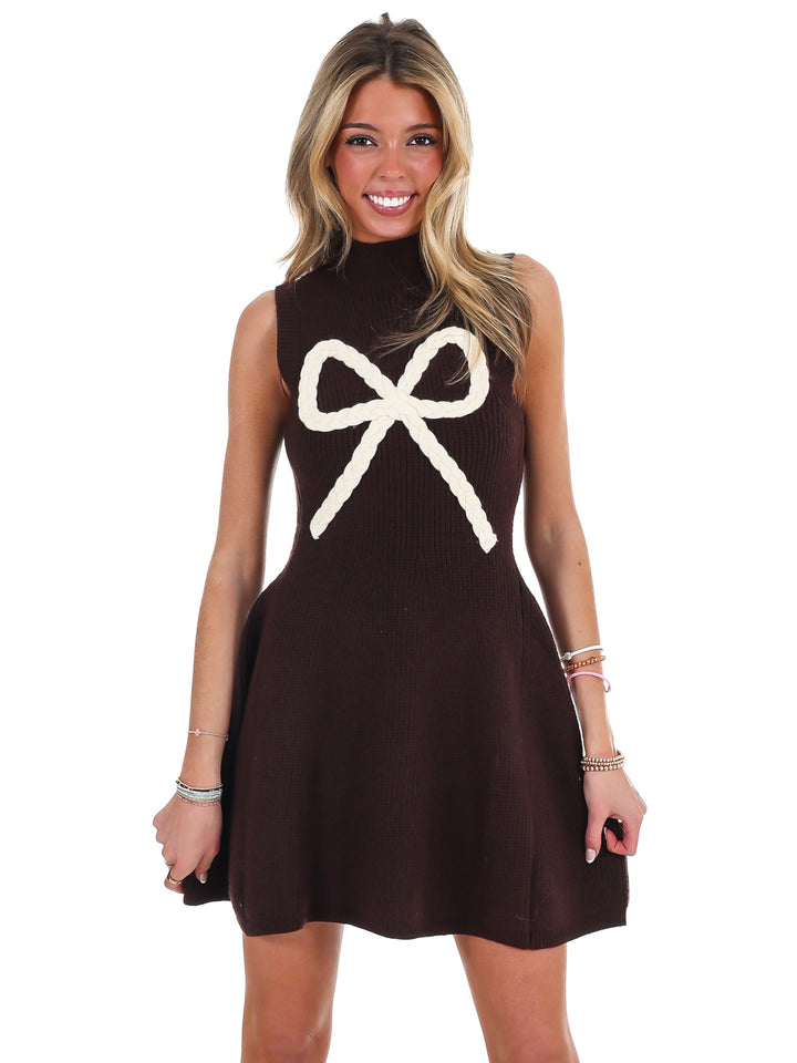 Bow On Top Sweater Dress