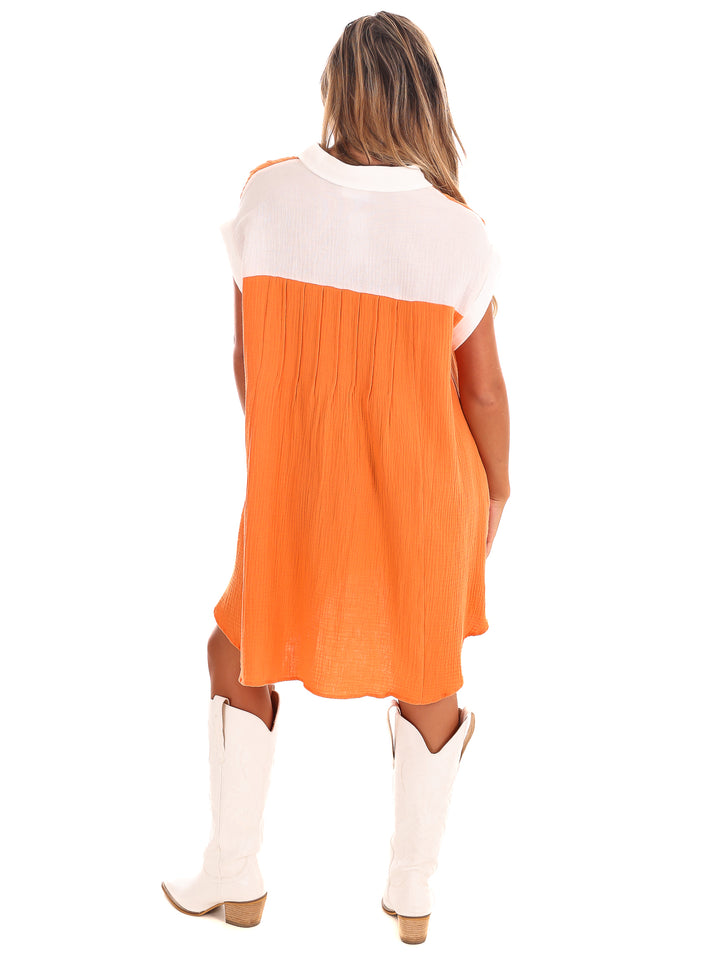 Spirit of Tennessee Colorblock Shirt Dress