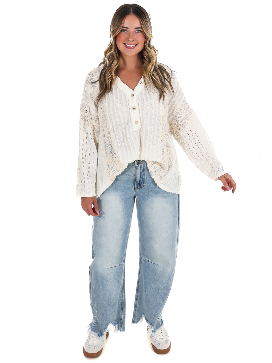 Great Escape Lace Contrast Top