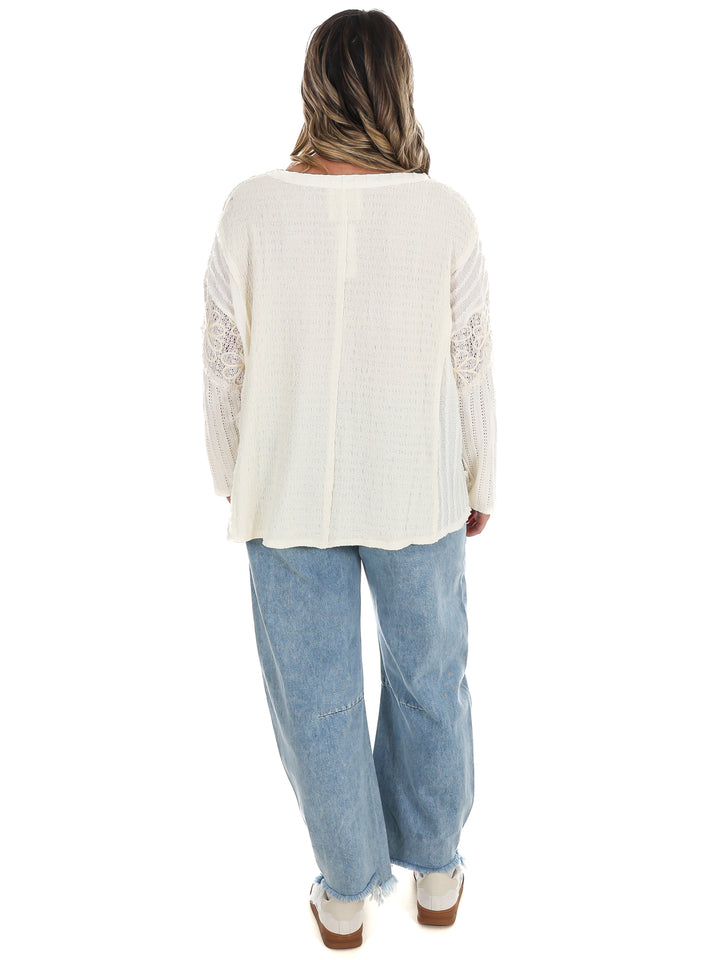 Great Escape Lace Contrast Top