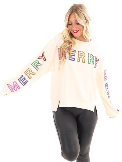 Merry Little Christmas Loose Fit Top