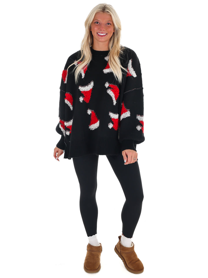 Sleigh All Day Santa Hat Sweater