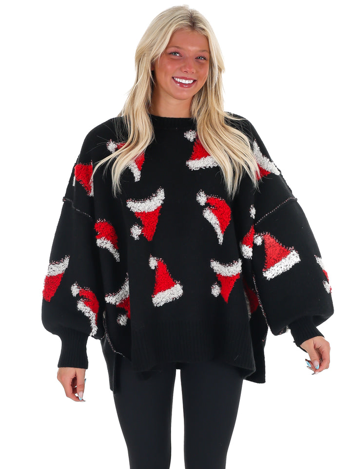 Sleigh All Day Santa Hat Sweater