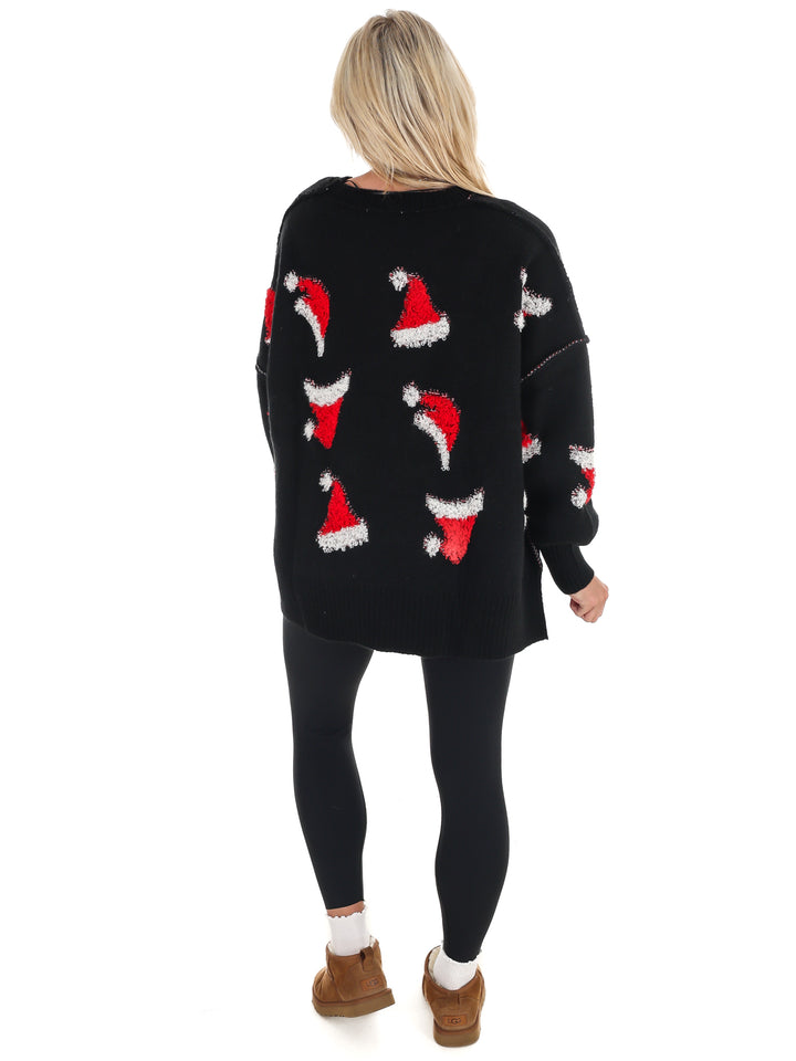 Sleigh All Day Santa Hat Sweater