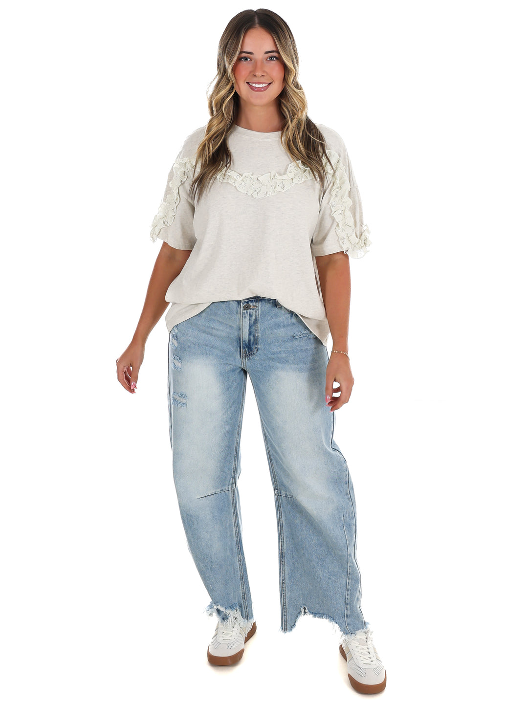 Stay Awhile Ruffle Top