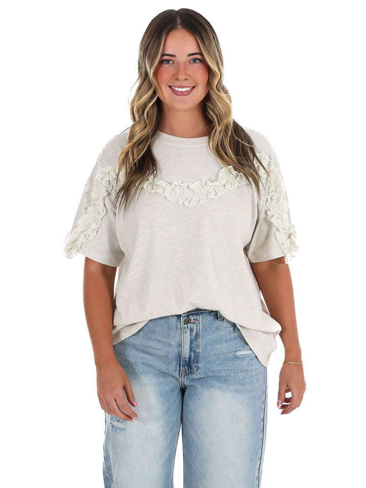 Stay Awhile Ruffle Top