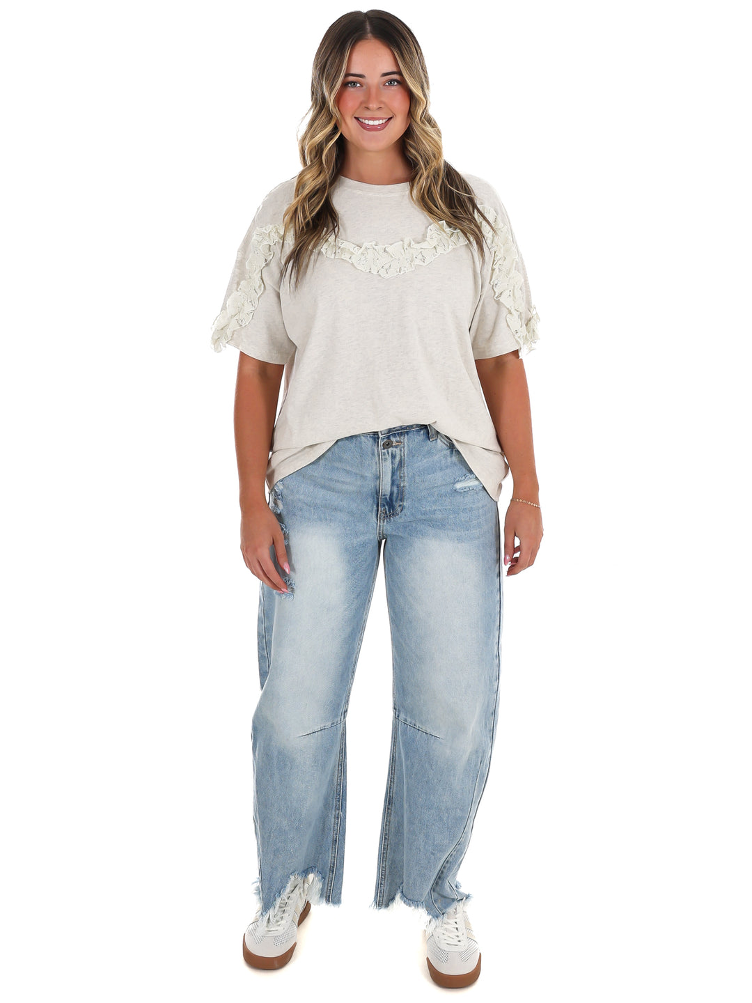Stay Awhile Ruffle Top
