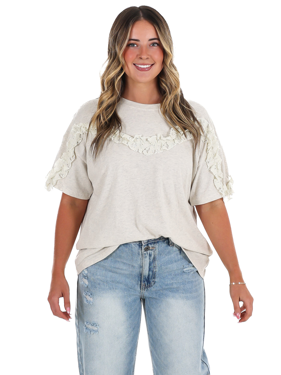 Stay Awhile Ruffle Top