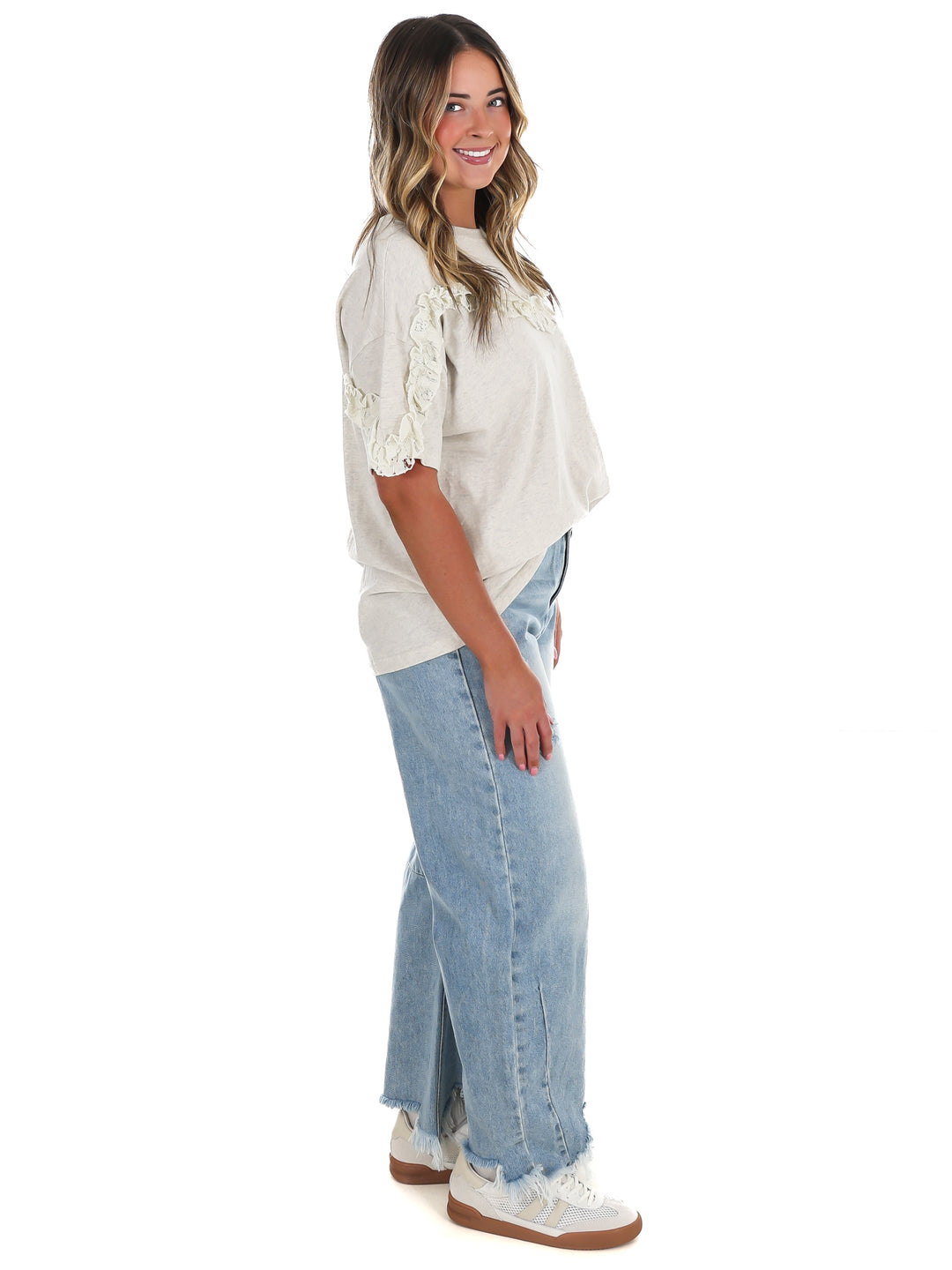 Stay Awhile Ruffle Top